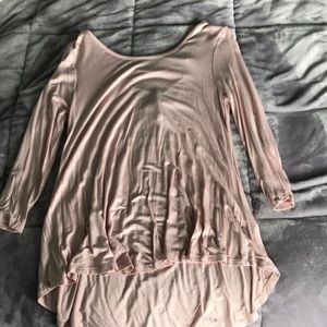 Light pink cross back float quarter sleeve shirt